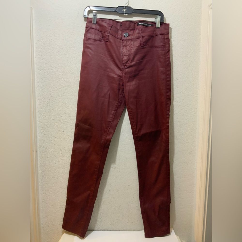 Black Orchid Denim Luxury Soft Jude Mid Rise Skinny Jeans 29 Samba Red